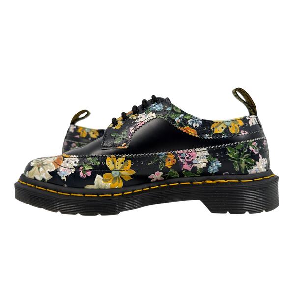 Dr. Martens Darcy Floral Oxfords Y2K Womens US 8 Black Leather Brogue Rare 3989 - Picture 3 of 16